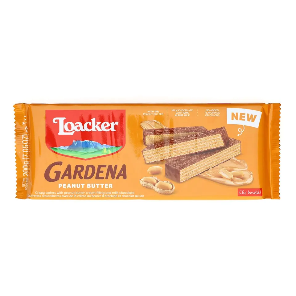 loacker-gardena-peanut-butter-wafer-arachidi-e-cioccolato-200g image 1