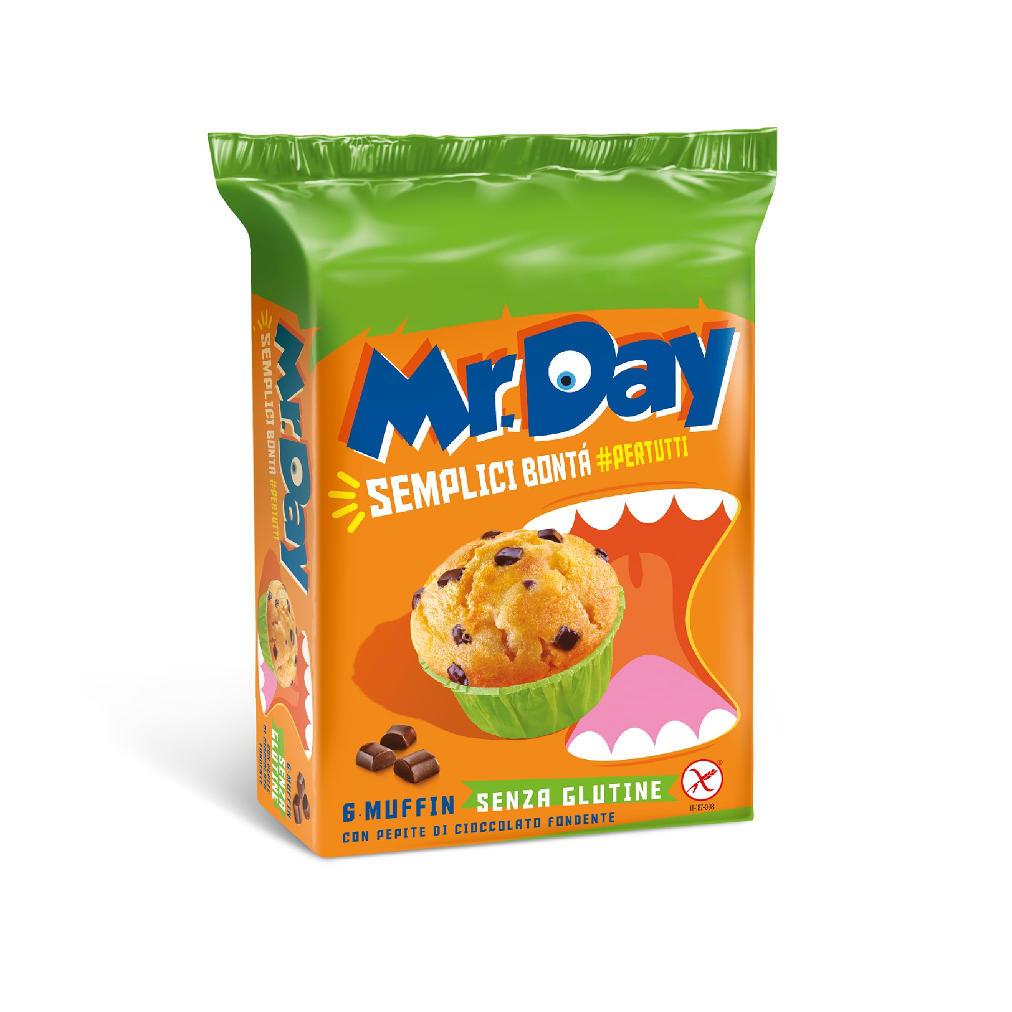 mr-day-muffin-senza-glutine-cioccolato-fondente-6x42-g image 1