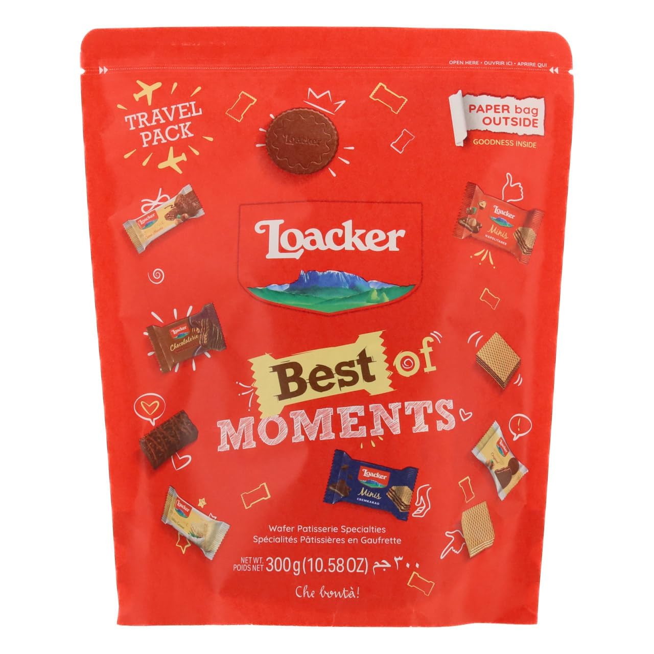 loacker-best-of-moments-assortimento-33-mini-wafer-e-cioccolato-12-gusti-300-g image 1