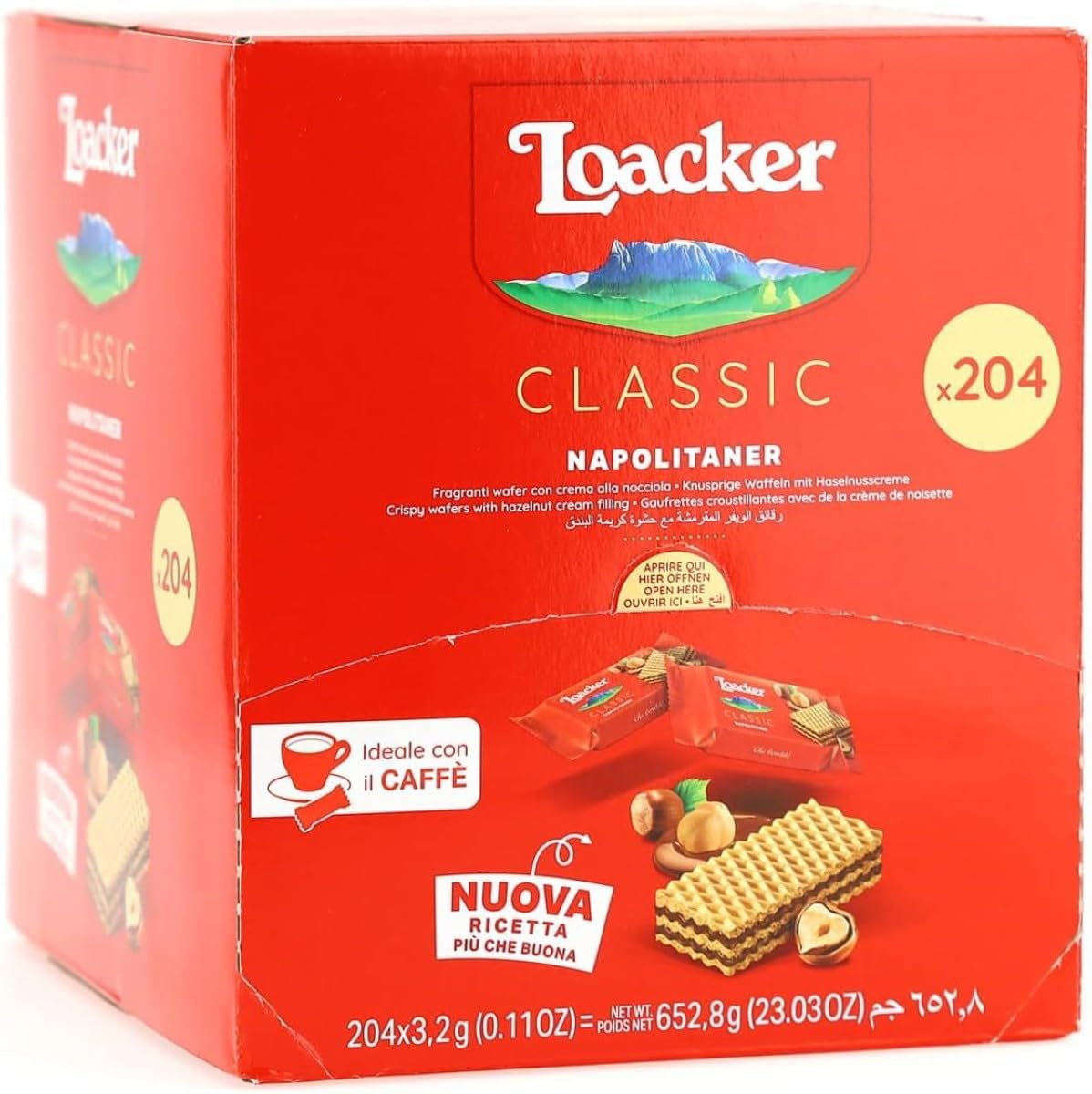 loacker-classic-napolitaner-mini-wafer-nocciola-per-bar-confezione-204-pezzi image 1