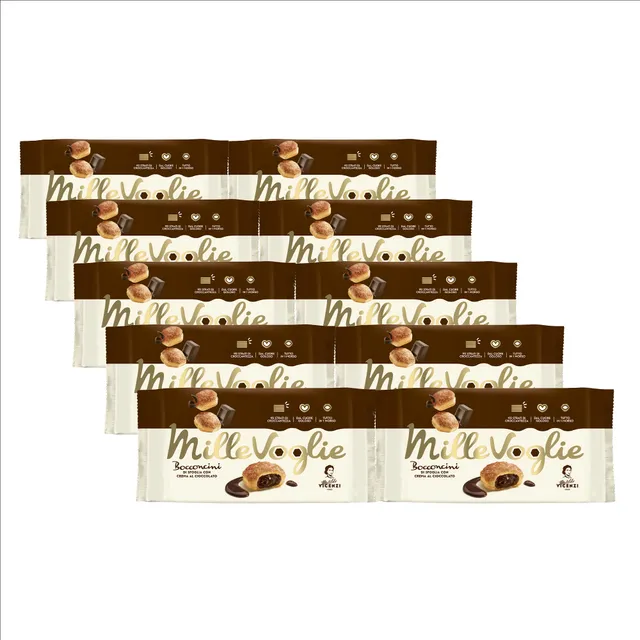 matilde-vicenzi-bocconcini-sfoglia-con-crema-al-cioccolato-10x100g-1000g image 1