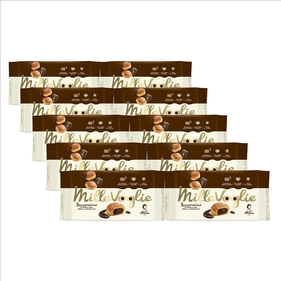 matilde-vicenzi-bocconcini-sfoglia-con-crema-al-cioccolato-10x100g-1000g image 1