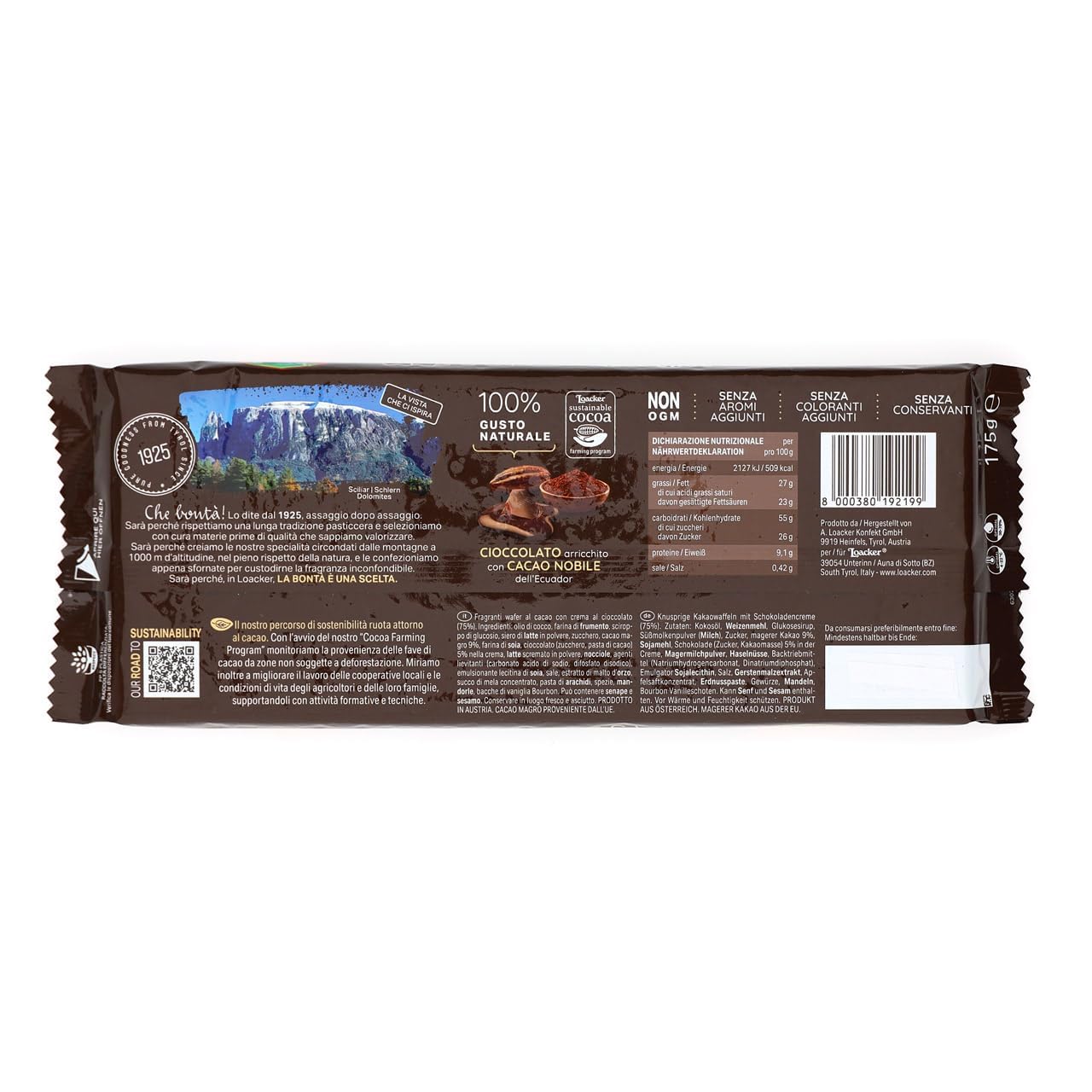 loacker-classic-double-choc-wafer-al-cacao-175g image 2