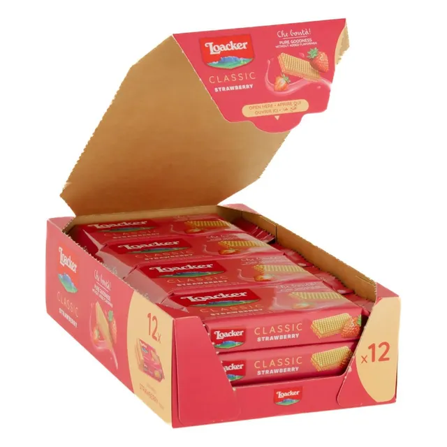 loacker-classic-fragola-wafer-12-monoporzioni-da-45g-540g image 1