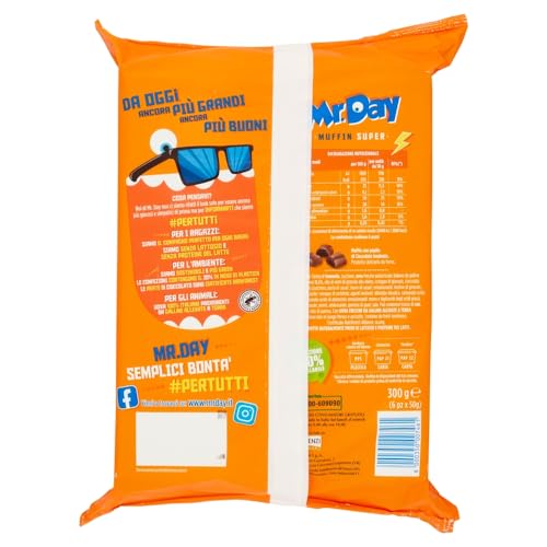 mr-day-muffin-super-con-pepite-di-cioccolato-fondente-6-merendine-300g image 7