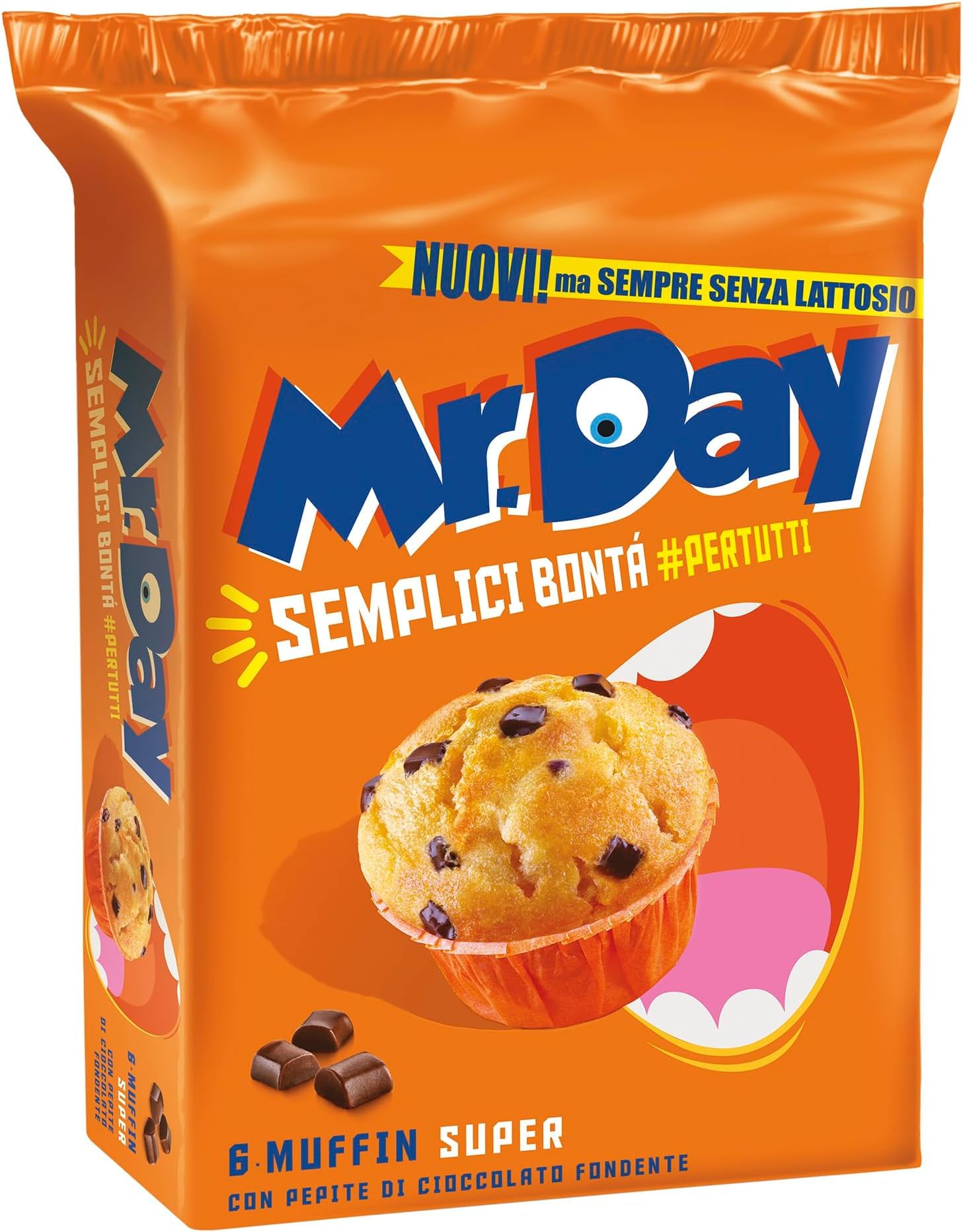 mr-day-muffin-super-con-pepite-di-cioccolato-fondente-6-merendine-300g image 4