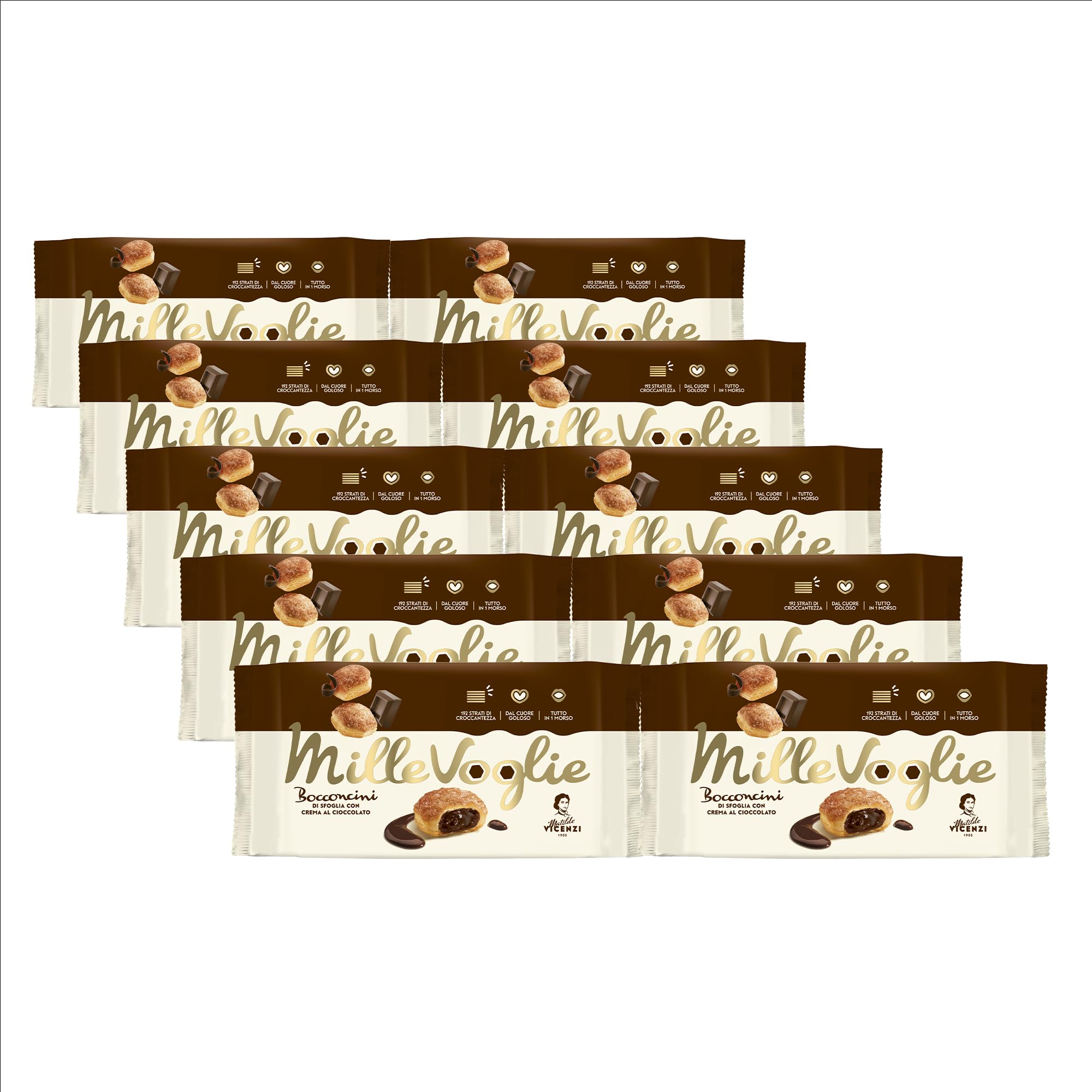 matilde-vicenzi-bocconcini-sfoglia-con-crema-al-cioccolato-10x100g-1000g image 1
