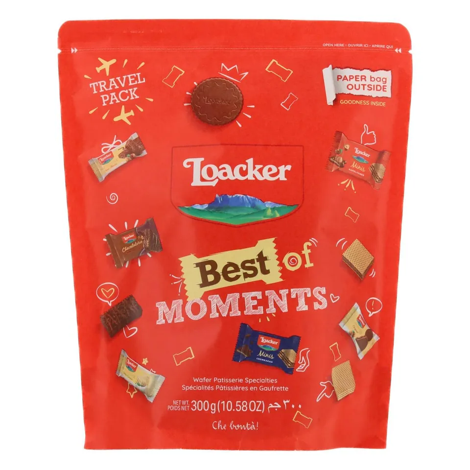 loacker-best-of-moments-assortimento-33-mini-wafer-e-cioccolato-12-gusti-300-g image 1