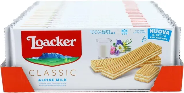 loacker-classic-milk-wafer-con-crema-al-latte-formato-famiglia-18-x-175g-3150g image 1