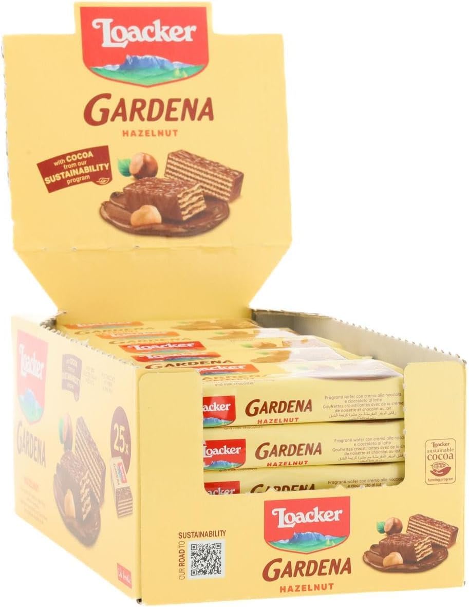 loacker-gardena-hazelnut-wafer-ricoperto-25-pezzi image 1