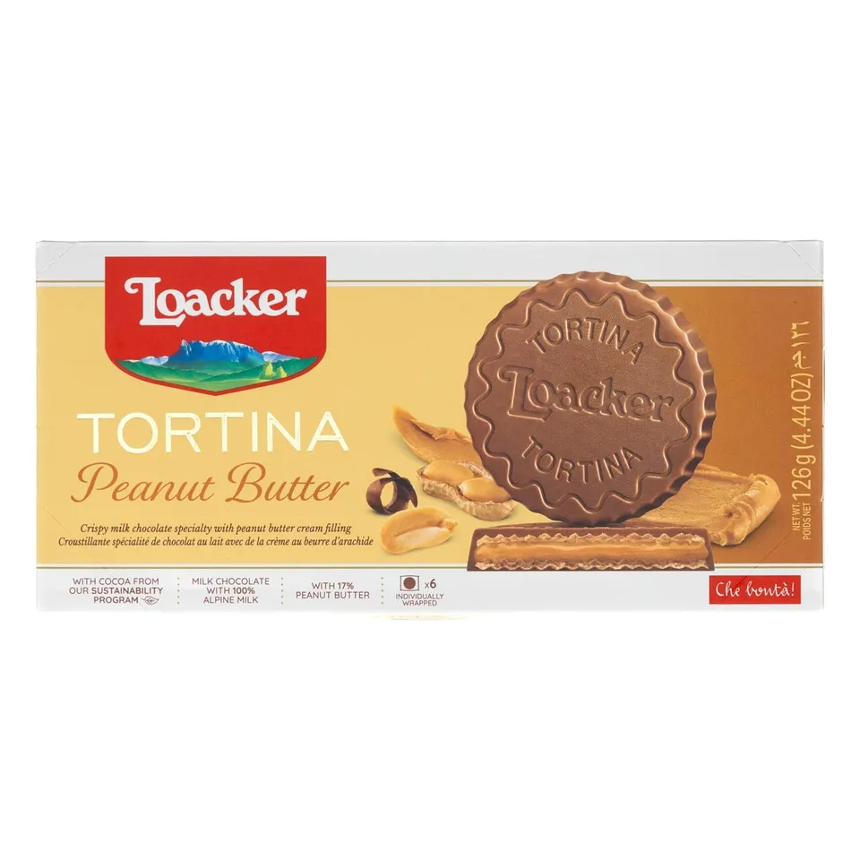 loacker-tortina-peanut-butter-wafer-con-burro-d-arachidi-e-cioccolato-al-latte-6 image 1