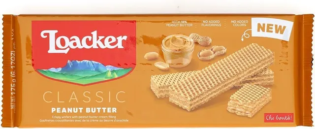 loacker-classic-peanut-butter-wafer-al-burro-di-arachidi-175g image 1