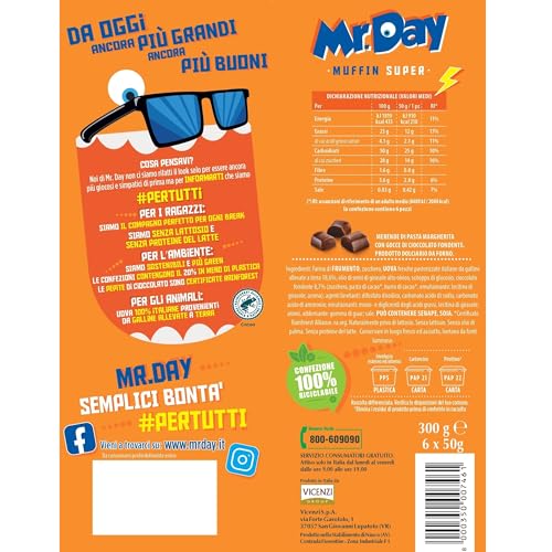 mr-day-muffin-super-con-pepite-di-cioccolato-fondente-6-merendine-300g image 6